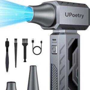 Compressed Air Duster, 130000RPM Electric Air Duster Rechargeable Fast Charging